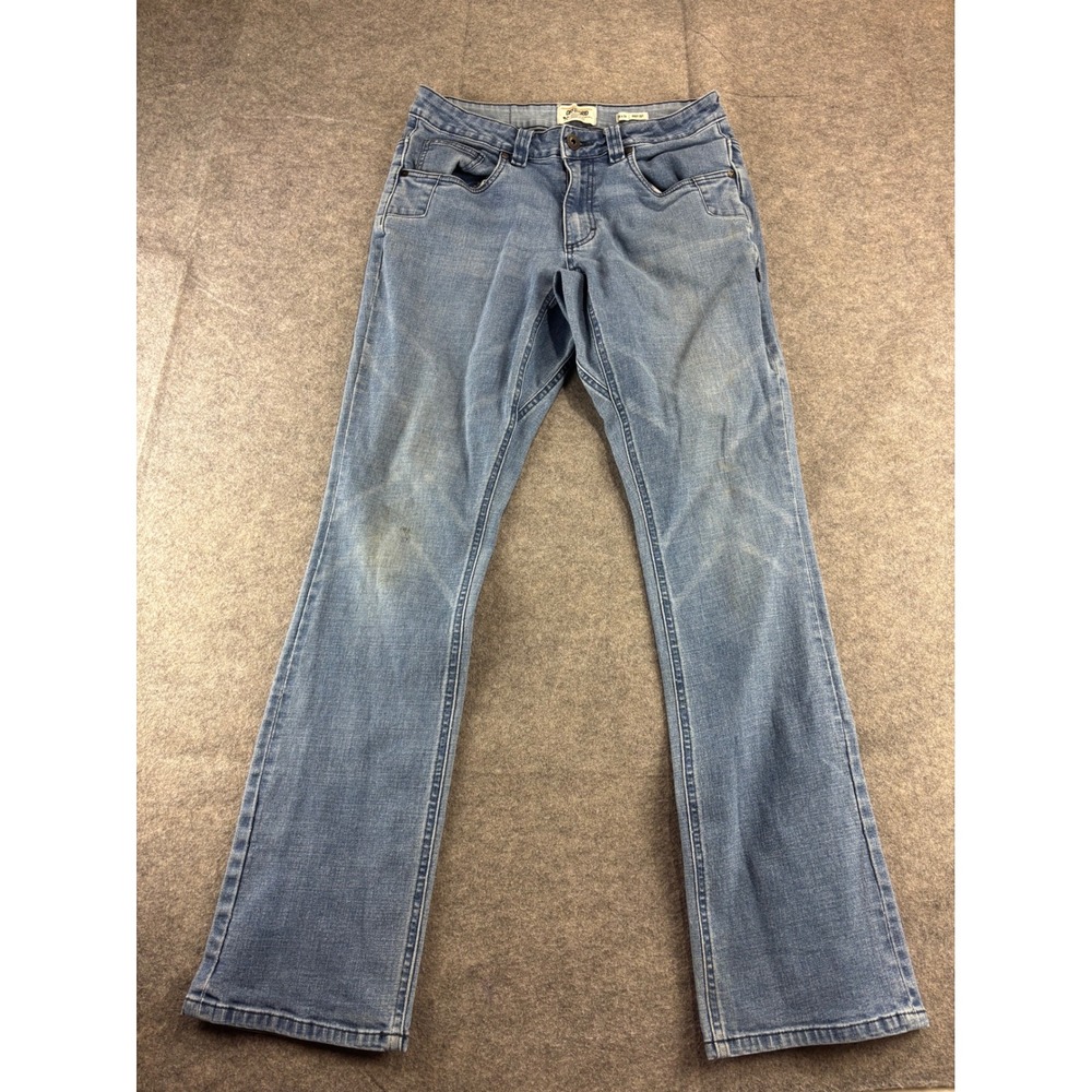 Off The Grid Mens Bootcut Jean 30x34 Light Wash Blue Denim Adventure Co Workwear